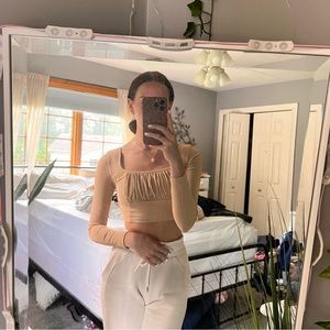 long sleeve crop top